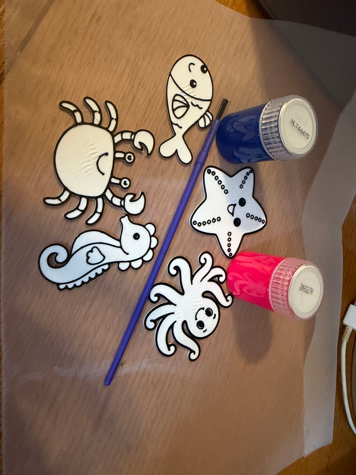 Sea animal paint set