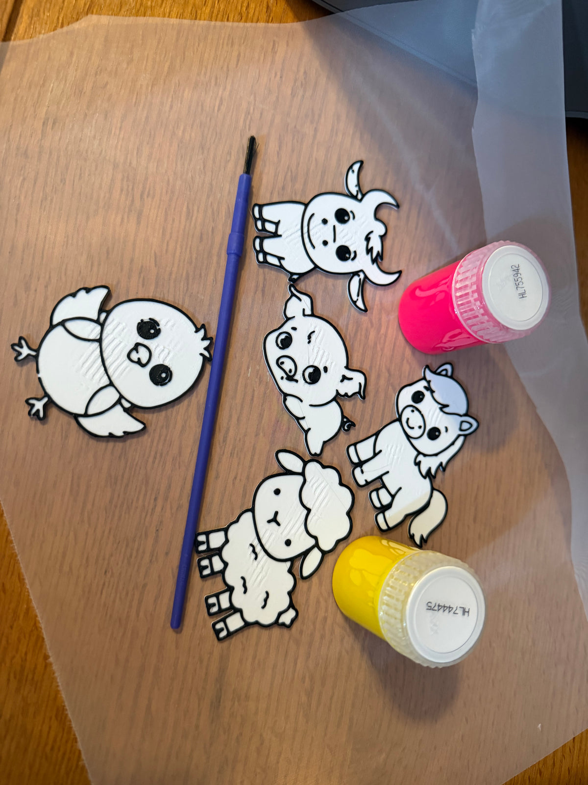 Farm animal paint set