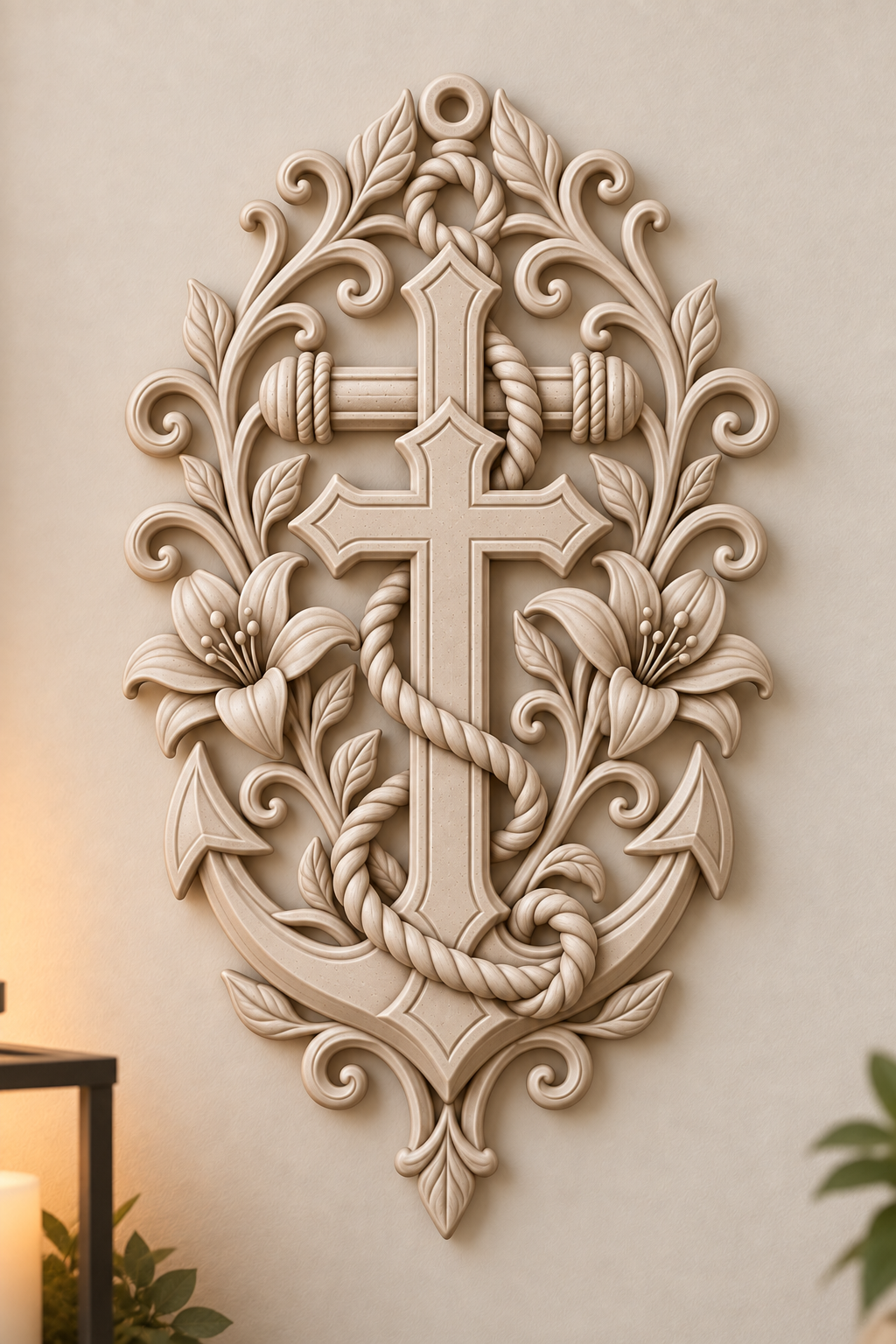 Anchor Cross Wall Decor